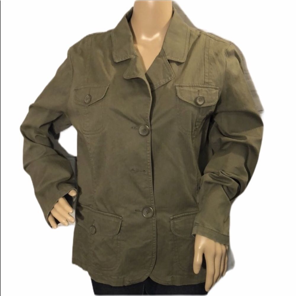 Lady Hathaway Military Look Khaki Blazer XL